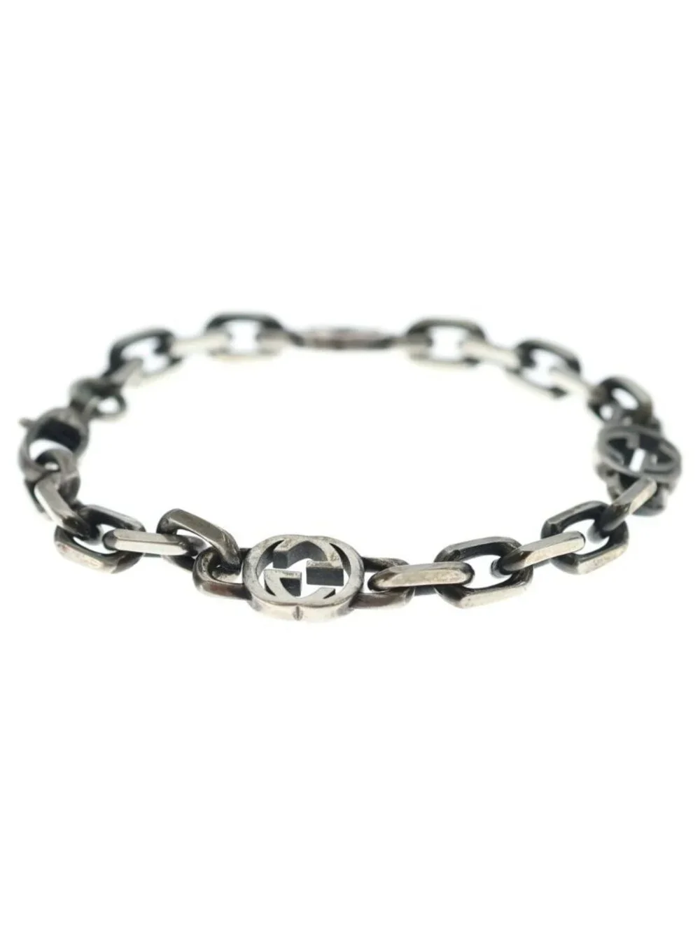 Gucci Interlocking G Chain Bracelet Silver